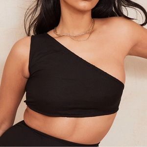 One shoulder crop top